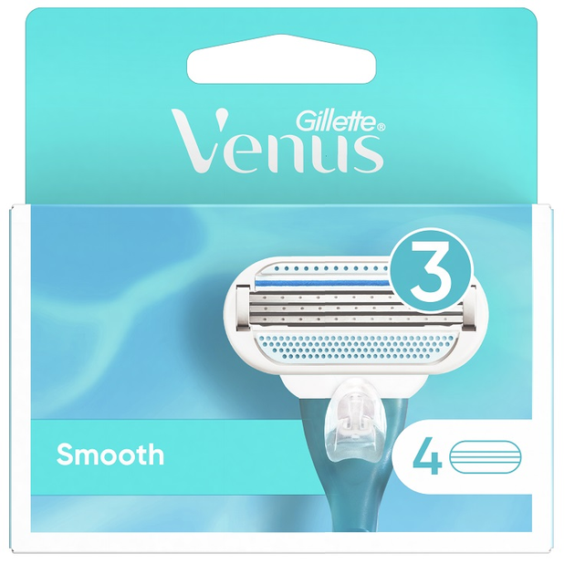 Змінні картриджі для гоління Gillette Venus Smooth для жінок 4 шт (7702018567492) - зображення 1