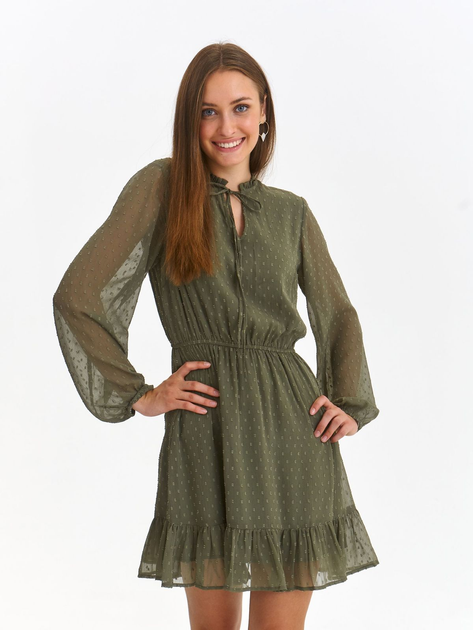Sukienka krótka jesienna damska Top Secret SSU4483ZI 38 Zielona (5903411524675) - obraz 1