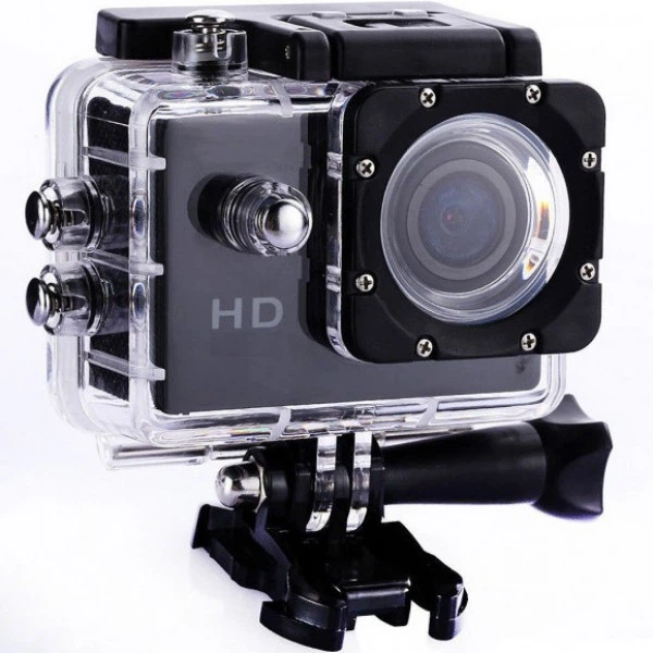 Экшн камера Action camera Sports Cam D 600 Lid с боксом и креплениями Чёрная - Фото 1 Экшн камера Action camera Sports Cam D 600 Lid с боксом и креплениями Чёрная - изображение 1