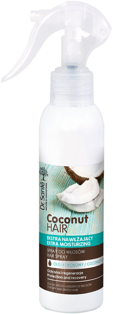 Spray do włosów Dr. Sante Coconut Hair ekstra nawilżający z olejem kokosowym dla suchych i łamliwych włosów 150 ml (8588006037654) - obraz 1