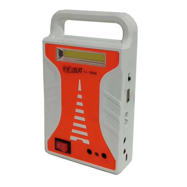 Удобный Кемпинговый фонарь LL-5808 с функцией Power Bank с солнечной панелью и двумя лампочки - изображение 1