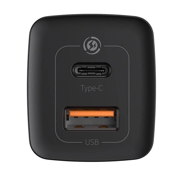 Мережевий зарядний пристрій Baseus GaN Lite 1 USB + Type-C 65 W Black (YM1375) - зображення 3
