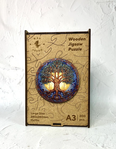 Деревянный фигурный пазл Max Woody 