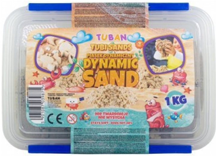 Piasek kinetyczny Tuban Dynamic Sand Natural w pudełku 1 kg (5901087039875) - obraz 1