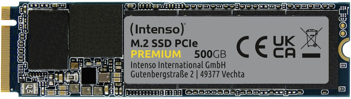Dysk SSD Intenso Premium 500GB M.2 NVMe PCIe 3D NAND SLC (3835450) - obraz 1
