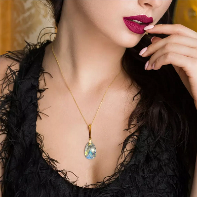 Срібний та позолочений кулон Spark зі Swarovski Lacrima NNG610622AB - Фото 2 Срібний та позолочений кулон Spark зі Swarovski Lacrima NNG610622AB - зображення 2