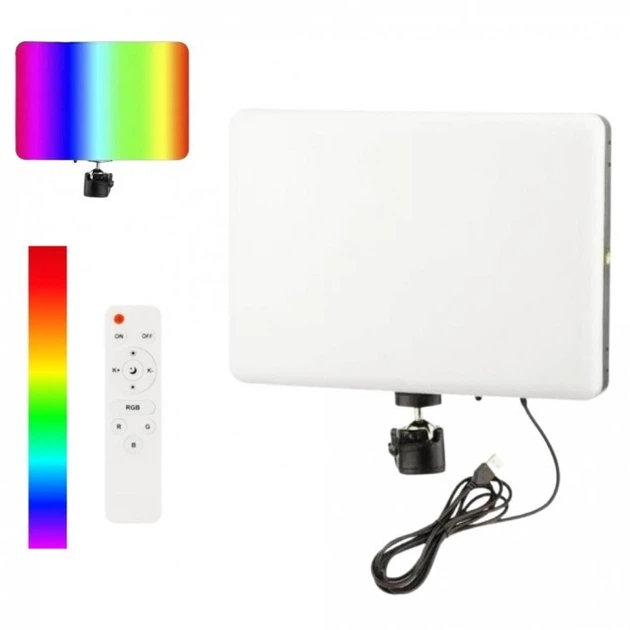 Светодиодная прямоугольная LED лампа разноцветная RGB PM26 с пультом и штативом 2м - изображение 9