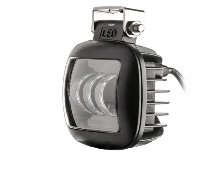 Додаткові світлодіодні фари LED квадратні 45W 15W*3 120*100*60mm жовтий білий Restaling перевернута ближній+дальній - зображення 2