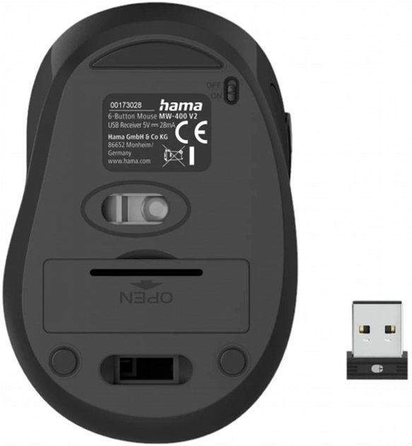 Mysz Hama MW-400 V2 Wireless Czerwona (4047443479778) - obraz 3