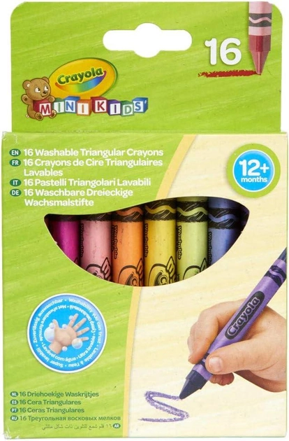 Zestaw kred woskowych Crayola Mini Kids trójkątny 16 szt (71662020163) - obraz 1