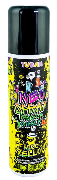 Kreda w sprayu Tuban Neo żółta 150 ml (5901087035464) - obraz 1