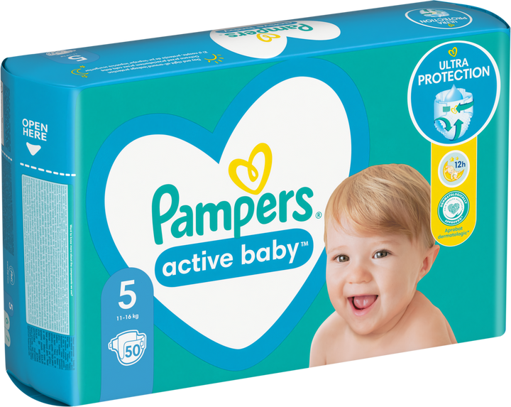 Pieluchy Pampers Active Baby Rozmiar 5 (11-16 kg) 50 szt (8006540032923) - obraz 2