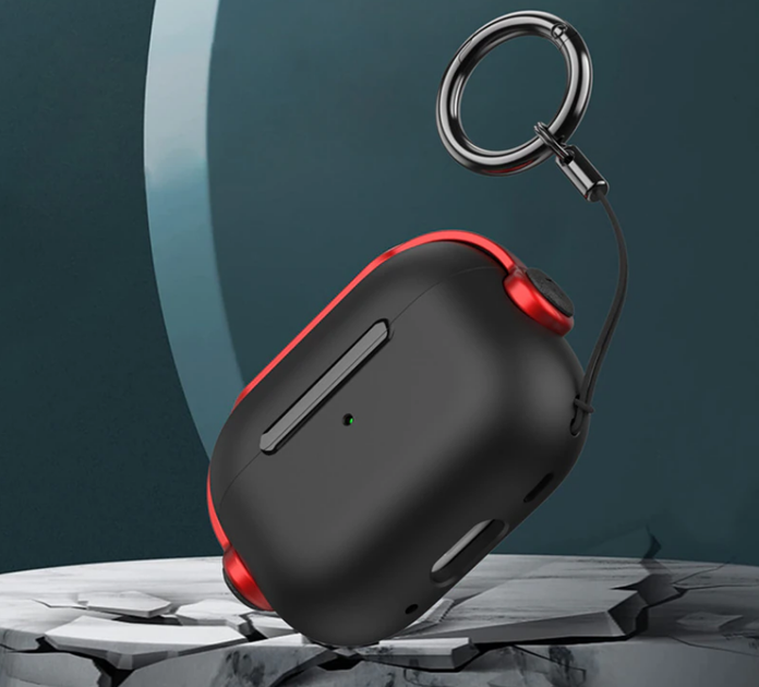 Силиконовый чехол Primo Headphone для AirPods Pro 2 - Black/Red - изображение 2