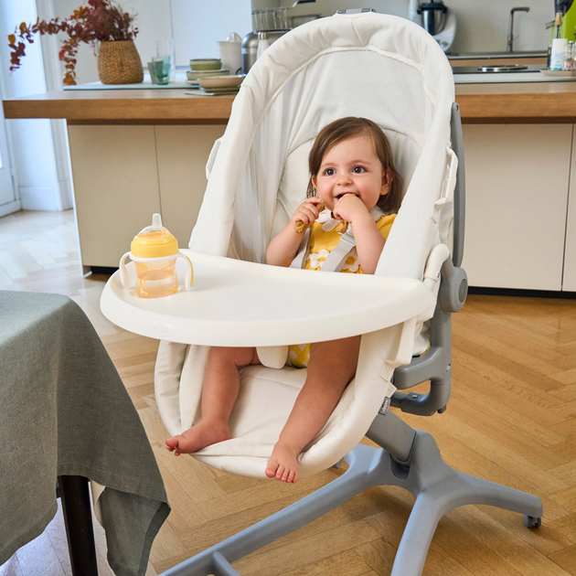 Ліжечко-стільчик Chicco Baby Hug Pro 5 в 1 для годування Сіре (87076.40) - зображення 8