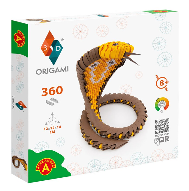 Zestaw kreatywny Alexander Origami 3D Kobra (5906018025712) - obraz 1