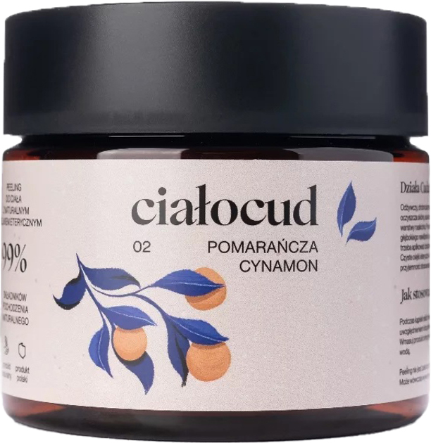 Peeling do ciała Ciałocud naturalny odżywczy pomarańcza z cynamonem 250 g (5907471932739) - obraz 1