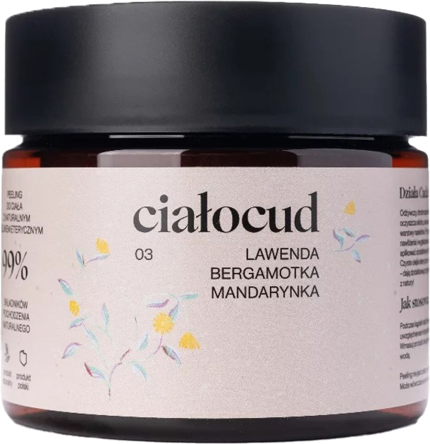 Peeling do ciała Ciałocud naturalny odżywczy lawenda bergamotka mandarynka 250 g (5907471932722) - obraz 1