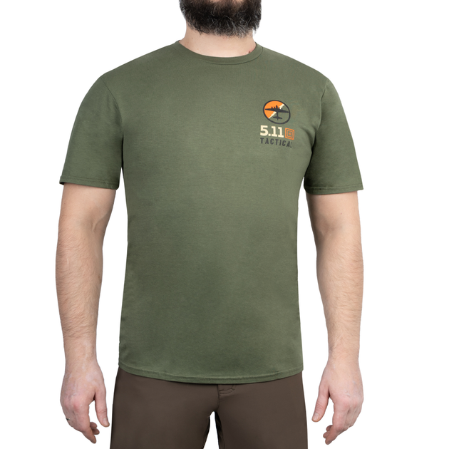 Футболка з малюнком 5.11 Tactical EMEA Bombs Away Military Green S (76282-225) - изображение 1