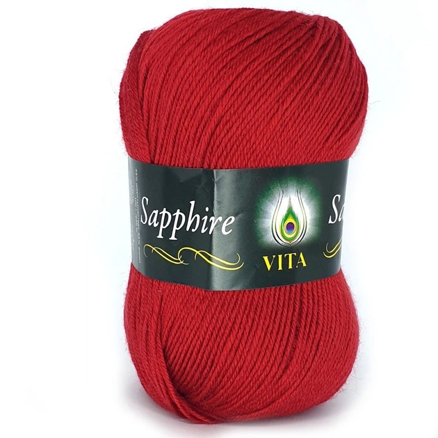 Пряжа Vita Sapphire 1513 красный - Фото 1 Пряжа Vita Sapphire 1513 красный - изображение 1