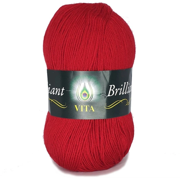 Пряжа Vita Brilliant 4968 красный - изображение 2