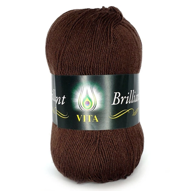 Пряжа Vita Brilliant 4953 шоколад - зображення 2