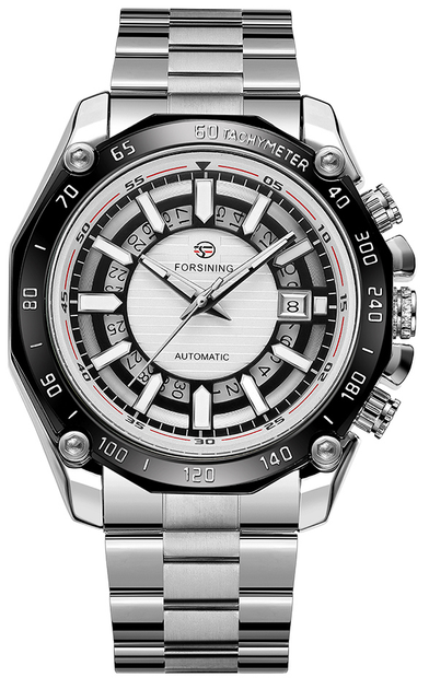 Мужские часы Forsining 8279 Silver-Black-White - изображение 1