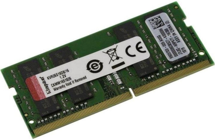 Оперативна пам'ять Kingston SODIMM DDR4-2666 16384MB PC4-21300 (KVR26S19D8/16) - зображення 1