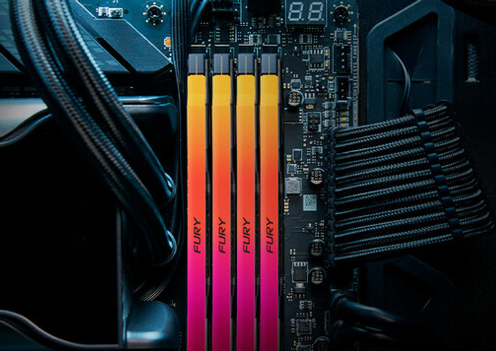 Pamięć Kingston Fury DDR5-6000 32768MB PC5-48000 (Kit of 2x16384) Renegade RGB Black (KF560C32RSAK2-32) - obraz 4