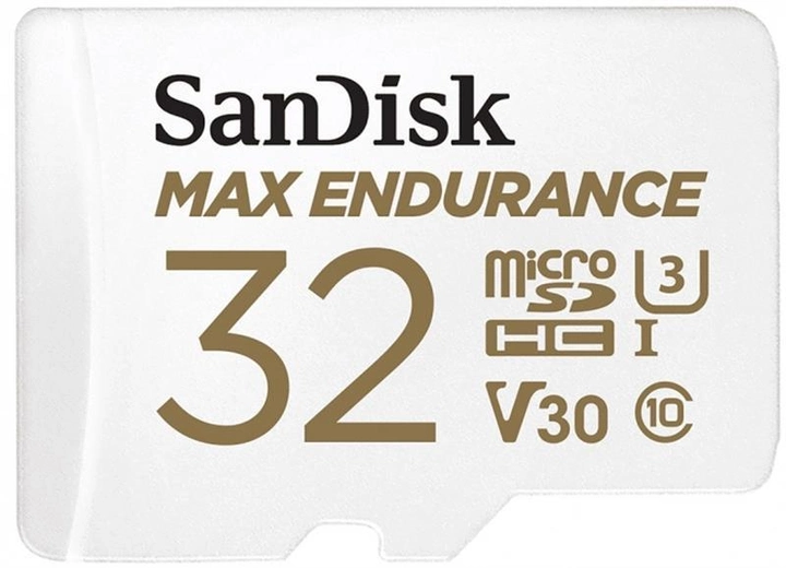 Karta pamięci SanDisk microSDHC 32GB UHS-I/U3 Class 10 Max Endurance (SDSQQVR-032G-GN6IA) - obraz 1