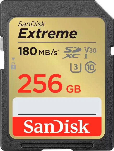 Карта пам'яті SanDisk Extreme SDXC 256GB Class 10 UHS-I U3 + 1 year RescuePRO Deluxe (SDSDXVV-256G-GNCIN) - зображення 1