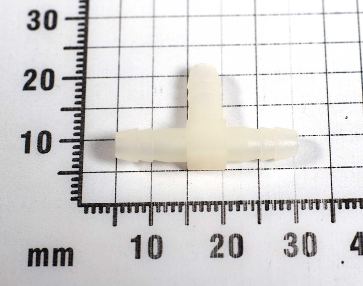 Штуцер трійник пластик 5*5*5 мм для стоматологічної установки Упаковка 10 шт China LU-1008828 - зображення 2