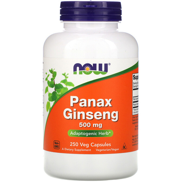 Женьшень NOW Foods "Panax Ginseng" 500 мг (250 капсул) – фото, отзывы ...