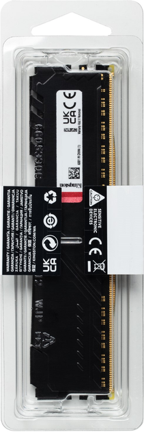 Оперативна пам'ять Kingston Fury DDR4-3600 8192 MB PC4-28800 Beast Black (KF436C17BB/8) - зображення 6