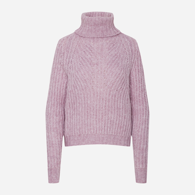 Sweter z golfem damski ciepły Greenpoint SWE6020034W2204M00 XS Blady róż (5903245346719) - obraz 6