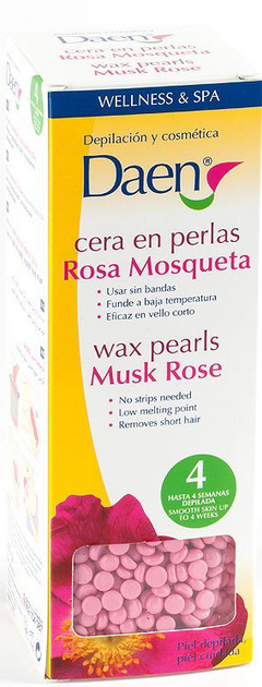 Wosk do depilacji Daen Depilation Depilation Wax Pearls Musk Rose 200 g (8412685005300) - obraz 1