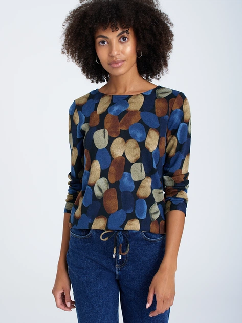 Sweter damski cienki Greenpoint SWE6380035W22DOT06 38 Granatowy (5903245335850) - obraz 4