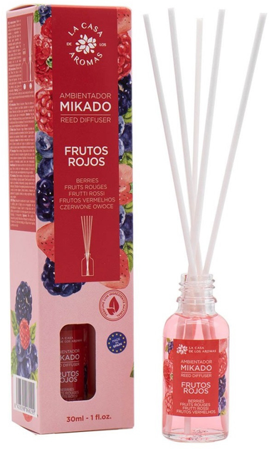 Patyczki zapachowe La Casa de los Aromas Mikado Czerwone Owoce 30 ml (8428390060299) - obraz 1