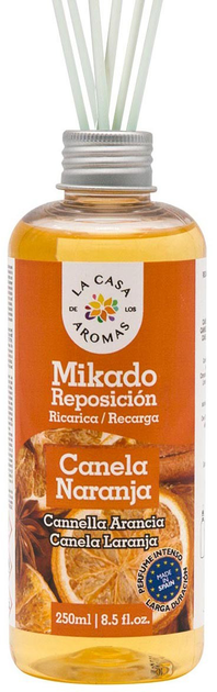 Olejek zapachowy La Casa de los Aromas Mikado Reposicion Zapas Cynamon i Pomarańcza 250 ml (8428390047658) - obraz 1