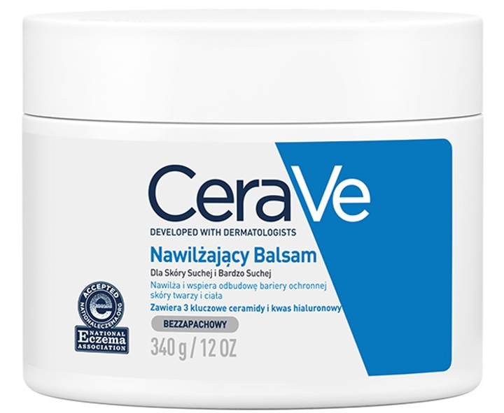 Nawilżający balsam CeraVe dla suchej i bardzo suchej skóry twarzy i ciała 340 ml (3337875597227) - obraz 1