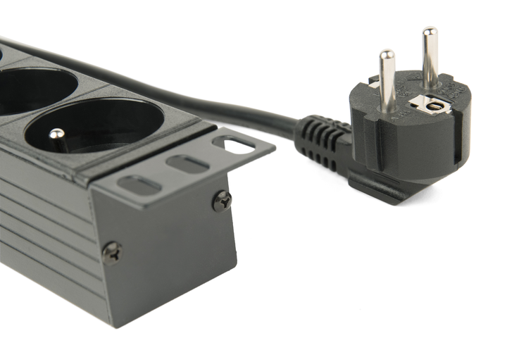Listwa zasilająca rack Energenie EG-PDU-014-F 1U na 8 gniazd FR 3m wtyk Schuko - obraz 3