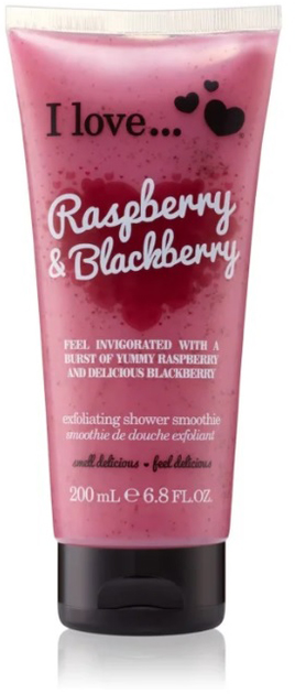 Peeling do ciała I Love... Exfoliating Shower Smoothie Raspberry & Blackberry 200 ml (5060217188736) - obraz 1
