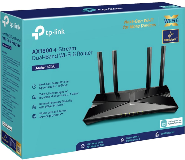 Маршрутизатор TP-LINK Archer AX20 - зображення 5