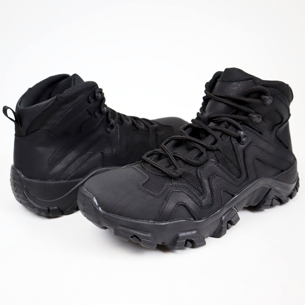 Ботинки кожаные OKSY TACTICAL Black демисезонные 43 размер - изображение 2