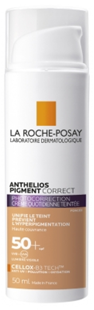 Сонцезахисний корегуючий засіб La Roche-Posay Anthelios Pigment Correct SPF50+ з тонуючим ефектом Medium 50 мл (3337875797399) - зображення 1