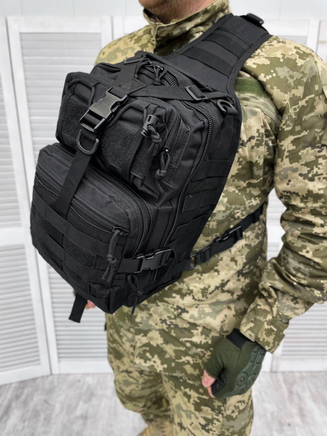Сумка тактична нагрудна Tactical bag Black 20 л - зображення 1