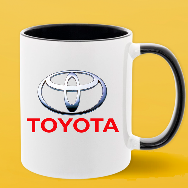 Чашка чорна серединка та ручка (330 мл) Toyota/Тойота - зображення 2