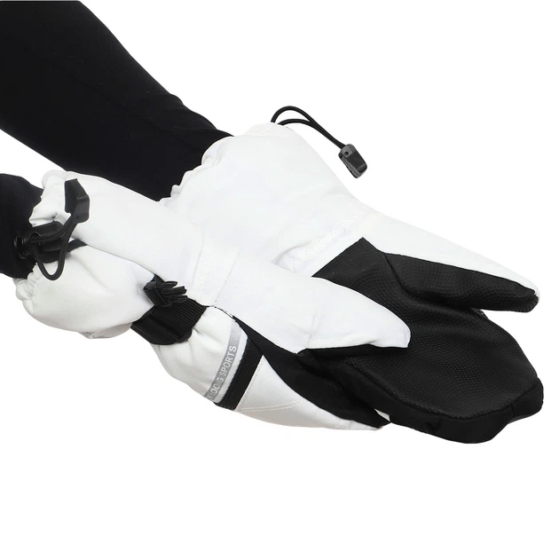 Варежки горнолыжные детские Zelart Luckyloong Action 8778 размер L-XL (9-12 лет) White-Black - изображение 4