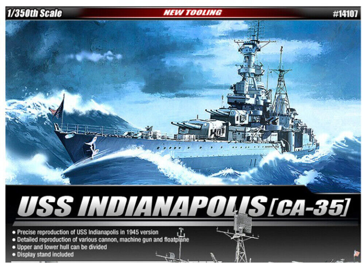 Model do składania Academy USS Indianapolis CA35 skala 1:35 (8809258927266) - obraz 1
