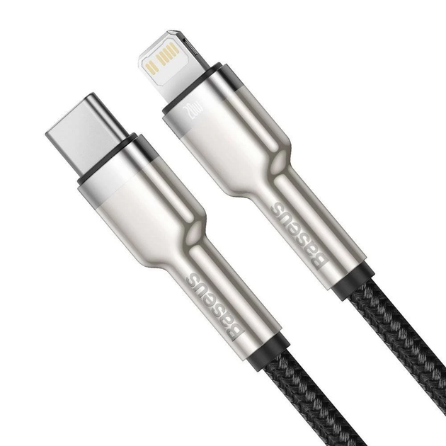 Кабель Baseus Cafule Series Metal Data Cable Type-C to iP PD 20W 1m Black (CATLJK-A01) - зображення 5