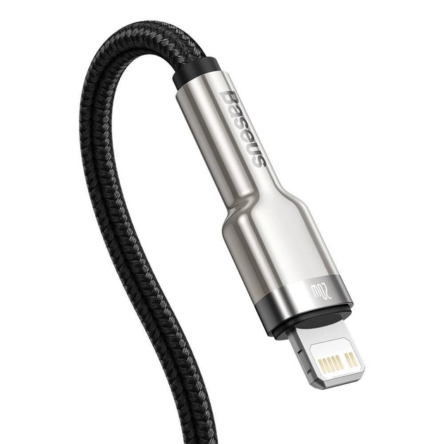 Кабель Baseus Cafule Series Metal Data Cable Type-C to iP PD 20W 1m Black (CATLJK-A01) - зображення 6
